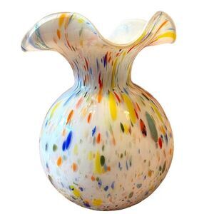 Vintage Collectable Alessandro Coppola Italian Murano Art Glass Vase 11”x 7.5”